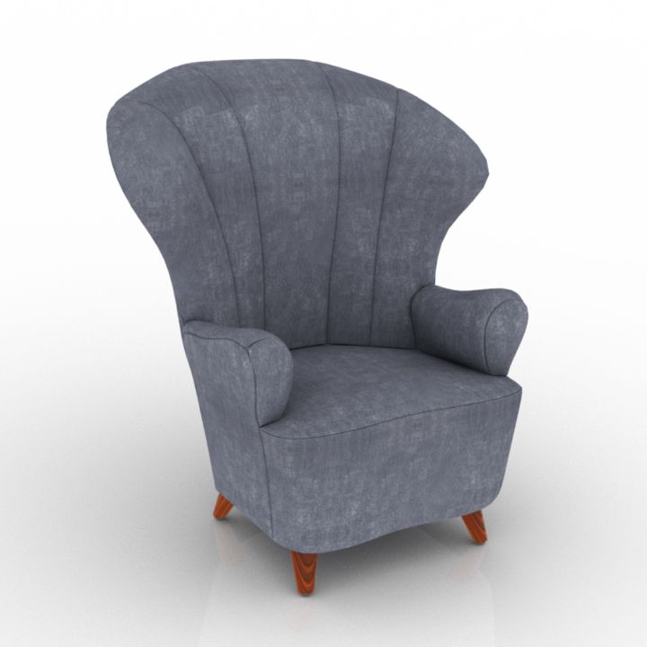 Armchair Ollie Chair Interlude 3d model