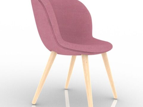 Halle Capri Multi Wood Chair 3d model