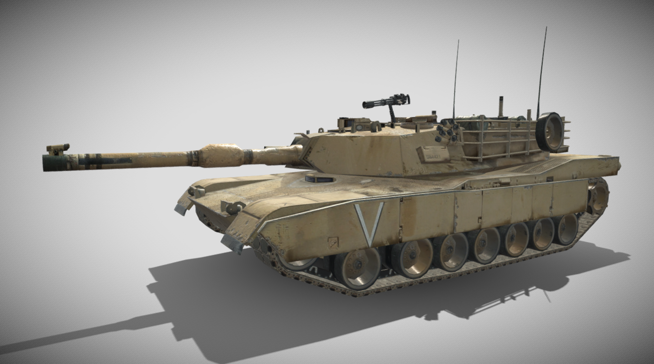 M1A2 Abrams Main Battle Tank 3d model