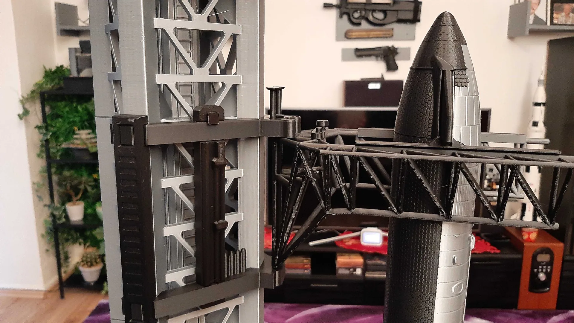 Spaceship with the Tower2 3d model