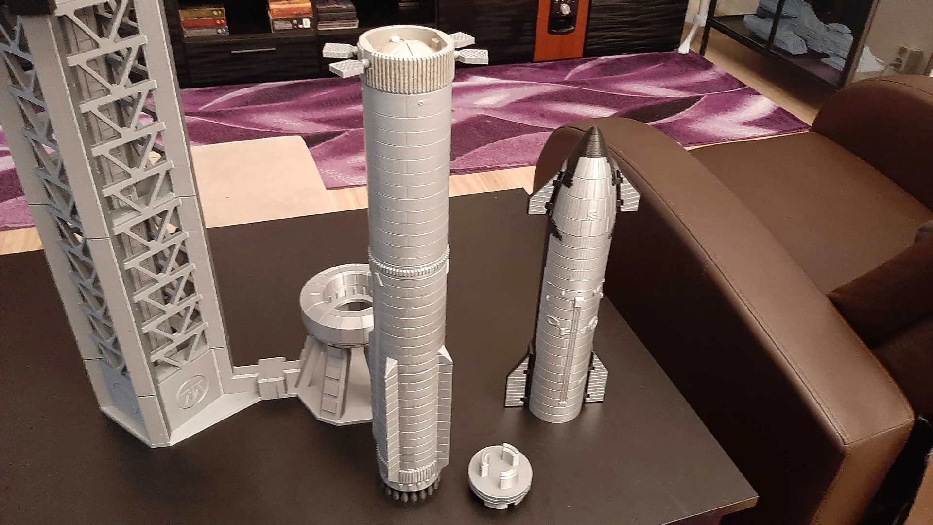 Spaceship with the Tower3 3d model