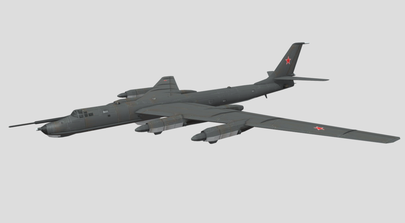 Tupolev Tu-142M Bomber Plane 3d model
