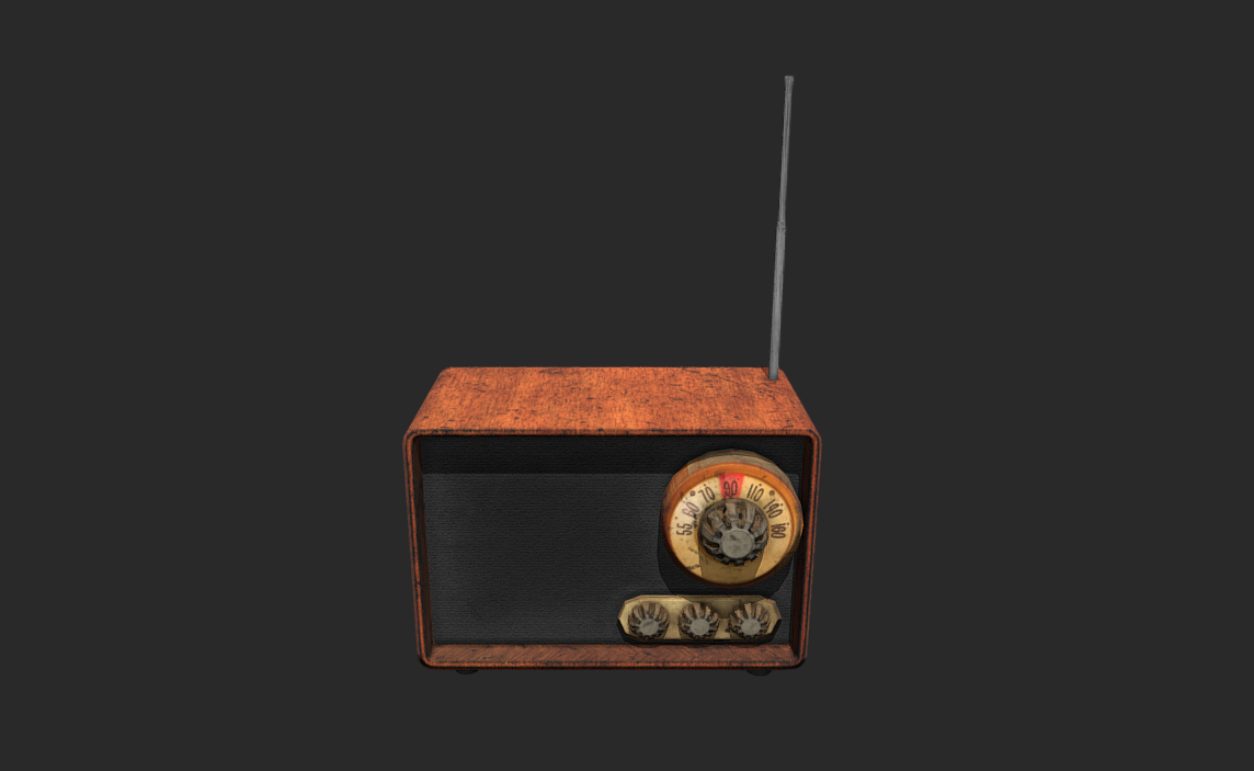 Vintage Radio 3d model