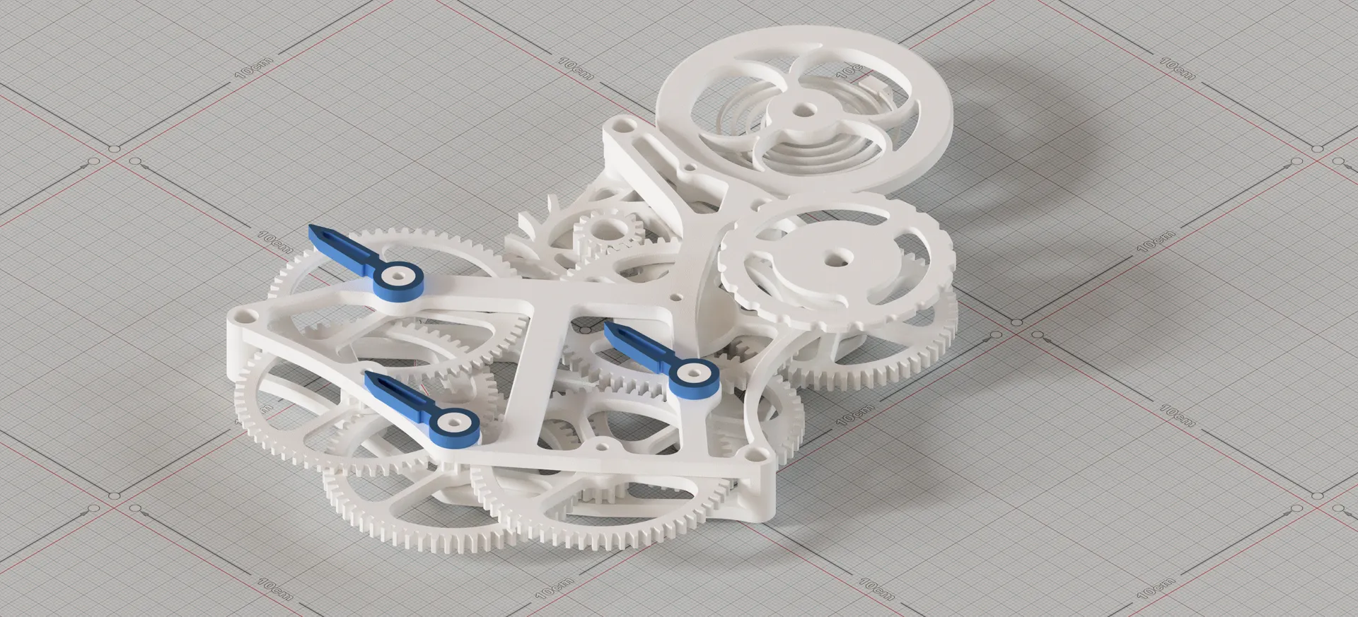 mechanical clock 3d model