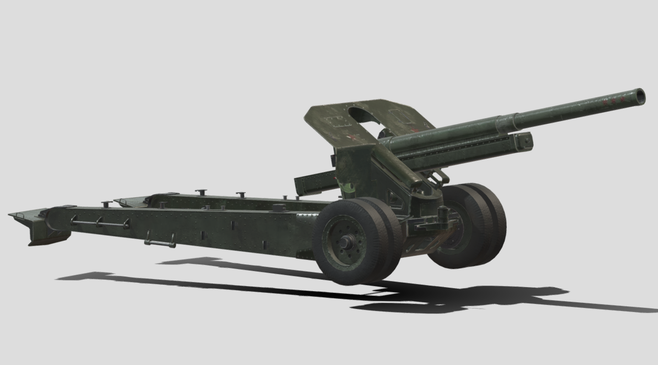 152mm M-10 Howitzer 3d model