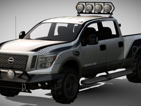2016 Nissan Titan XD Crew Cab PRO-4X 3d model