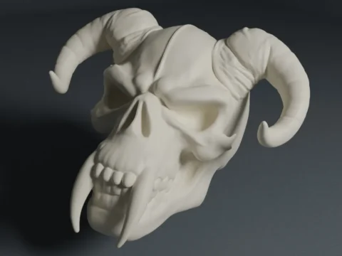 AI Skull Collection - Skull 4 wall mounted 3d model