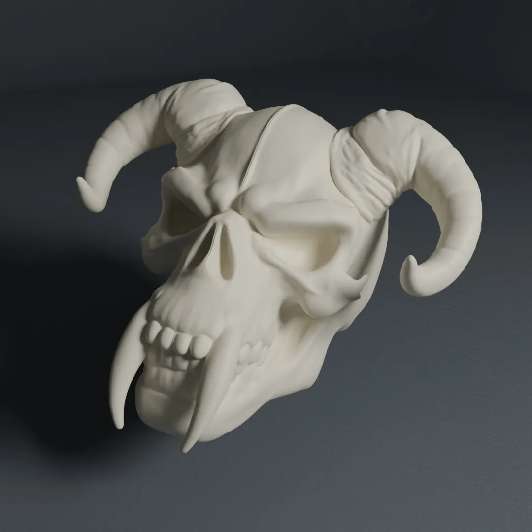AI Skull Collection - Skull 4 wall mounted 3d model
