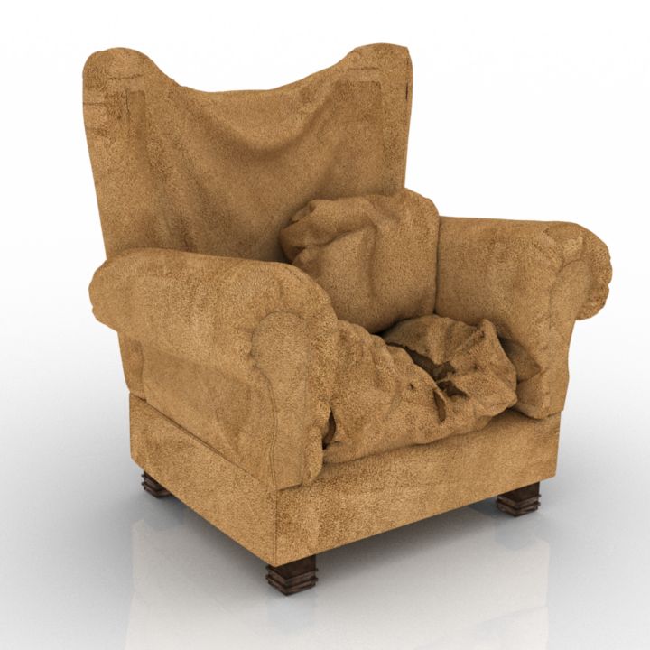 Armchair Old 3d model