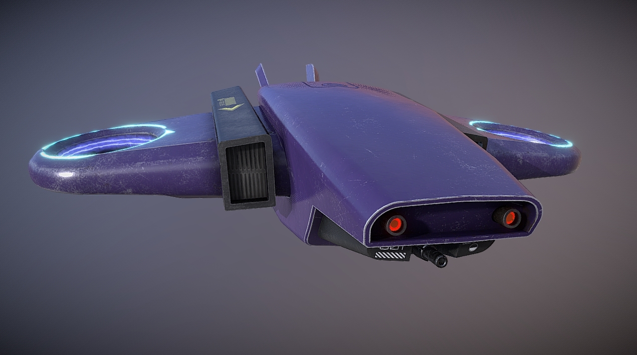 Attack Drone Scifi 3d model