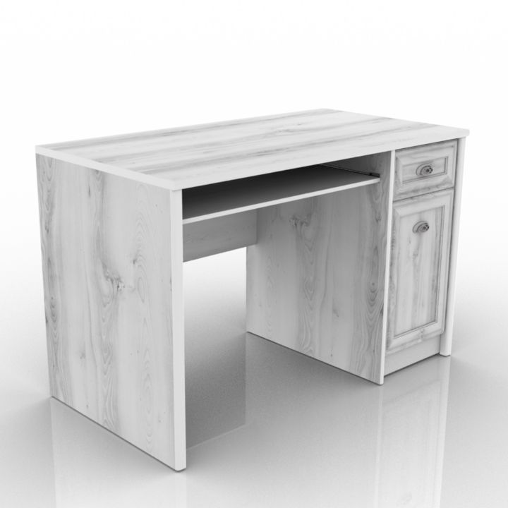 Black Red White SALERNO Desk Table 3d model