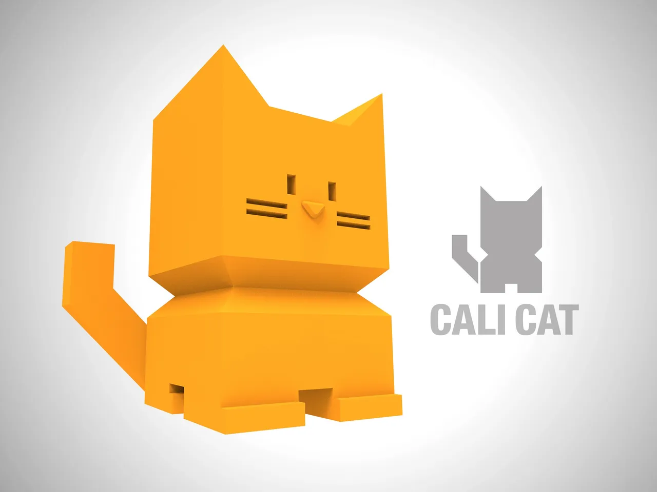 Calicat Print In place cute cat 3d model