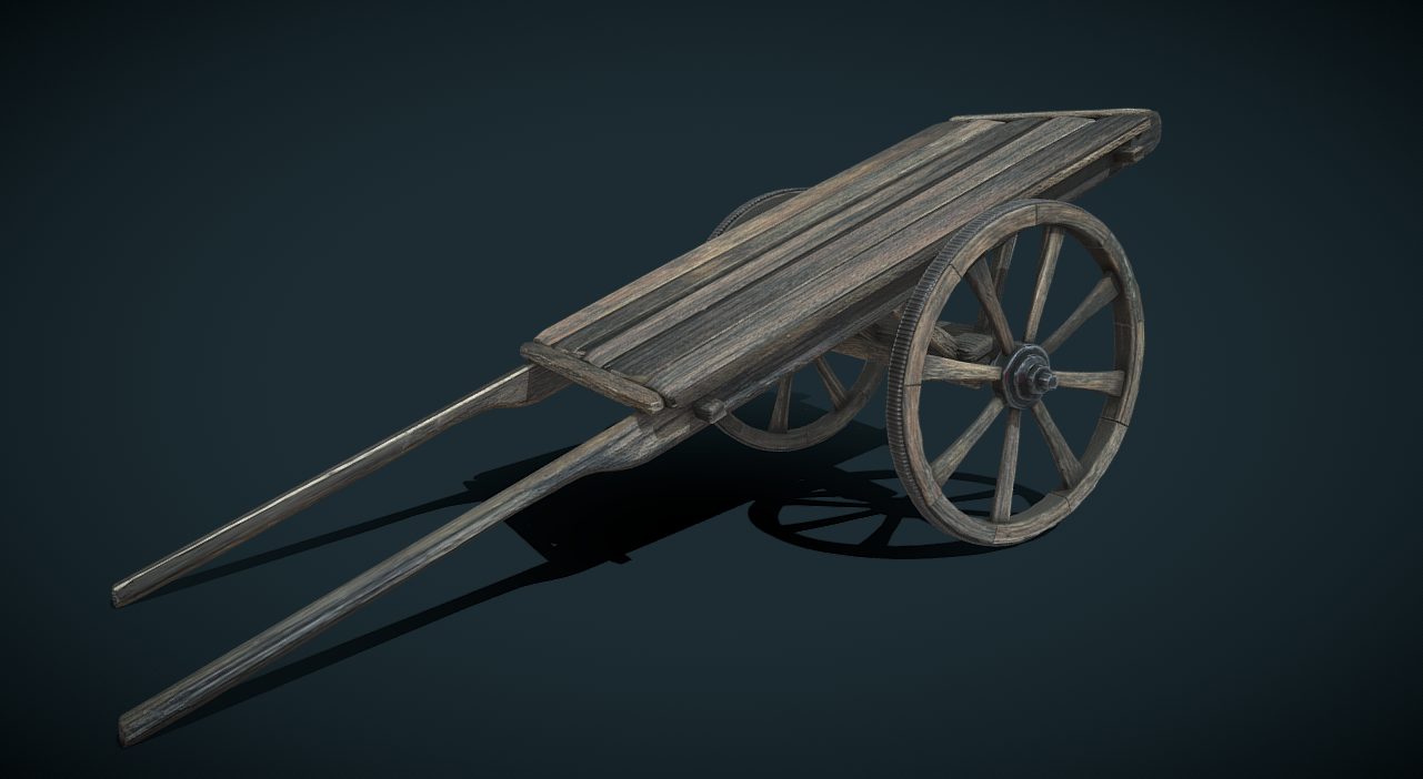 Cart Wooden 3d model