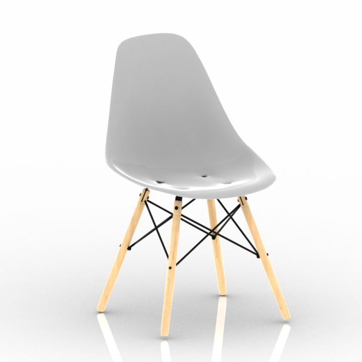 DSW Plastic Chair by Chales Eames 3d model