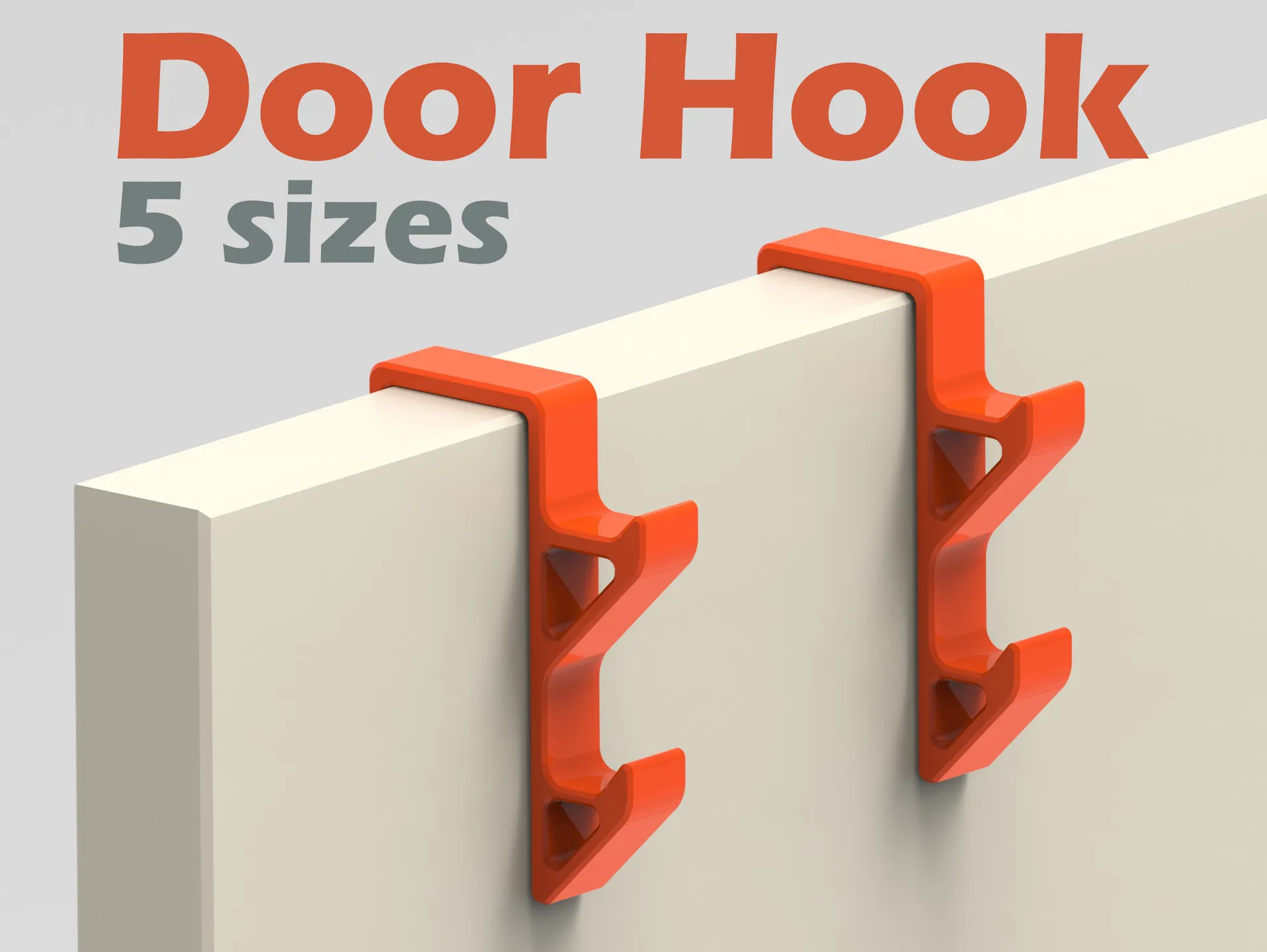 Door Hook - 5 variations 3d model