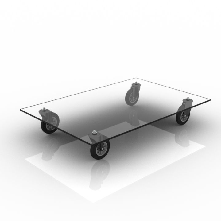 FontanaArte Tavolo con Ruote 3d model