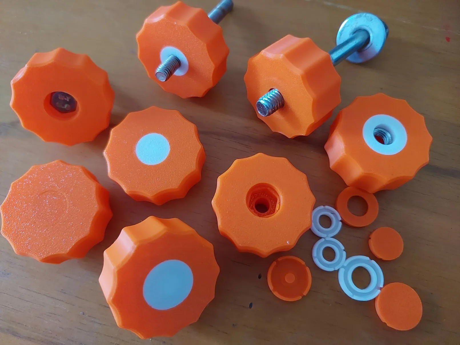 Metric knobs - with caps to cover the bolt head or nut 3d model