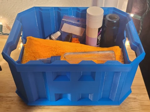 Mini Blue Bin 3d model