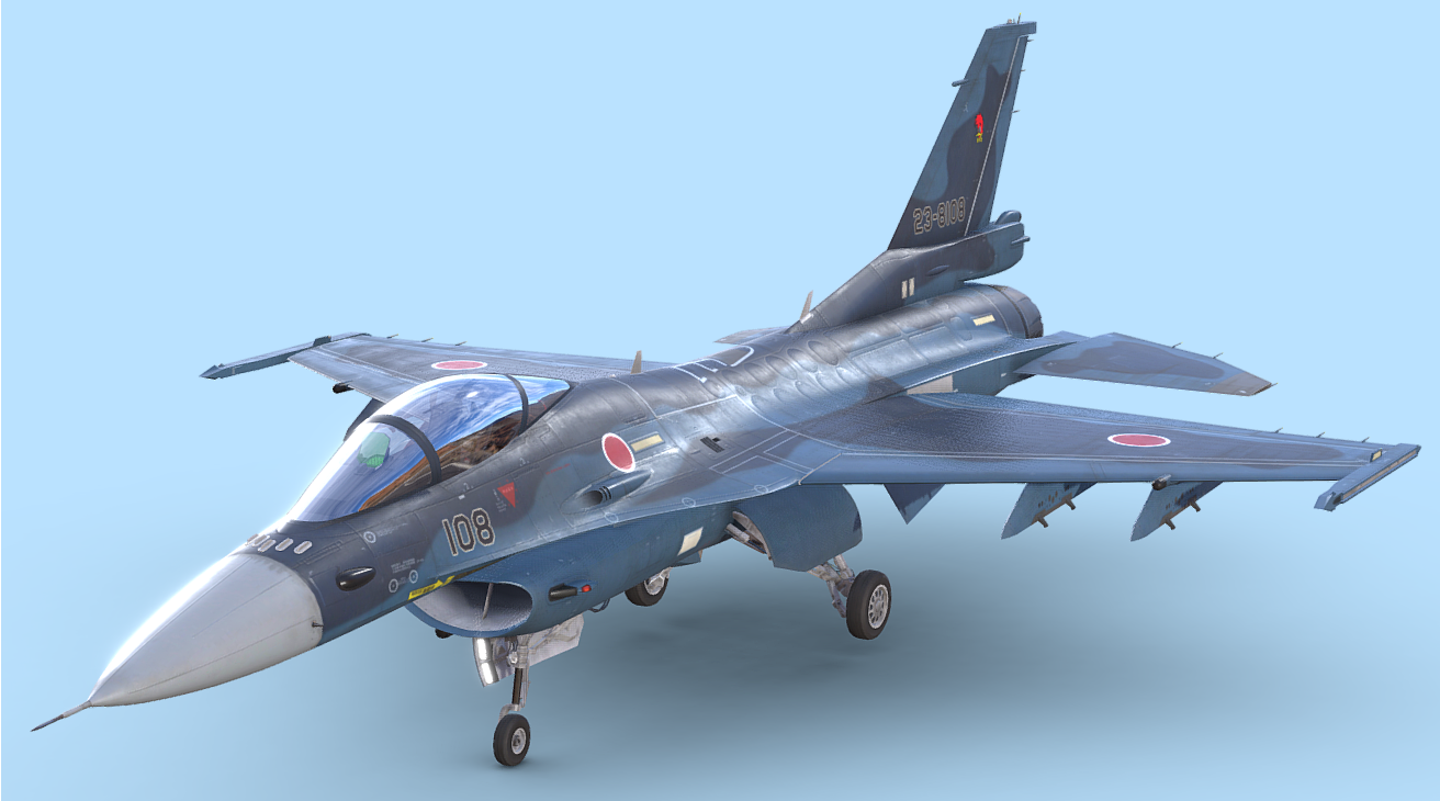 Mitsubishi F-2 - Fighter Jet 3d model