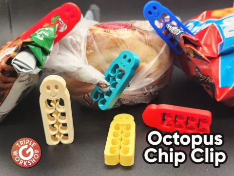 "The Original" Octopus Chip Clip 3d model