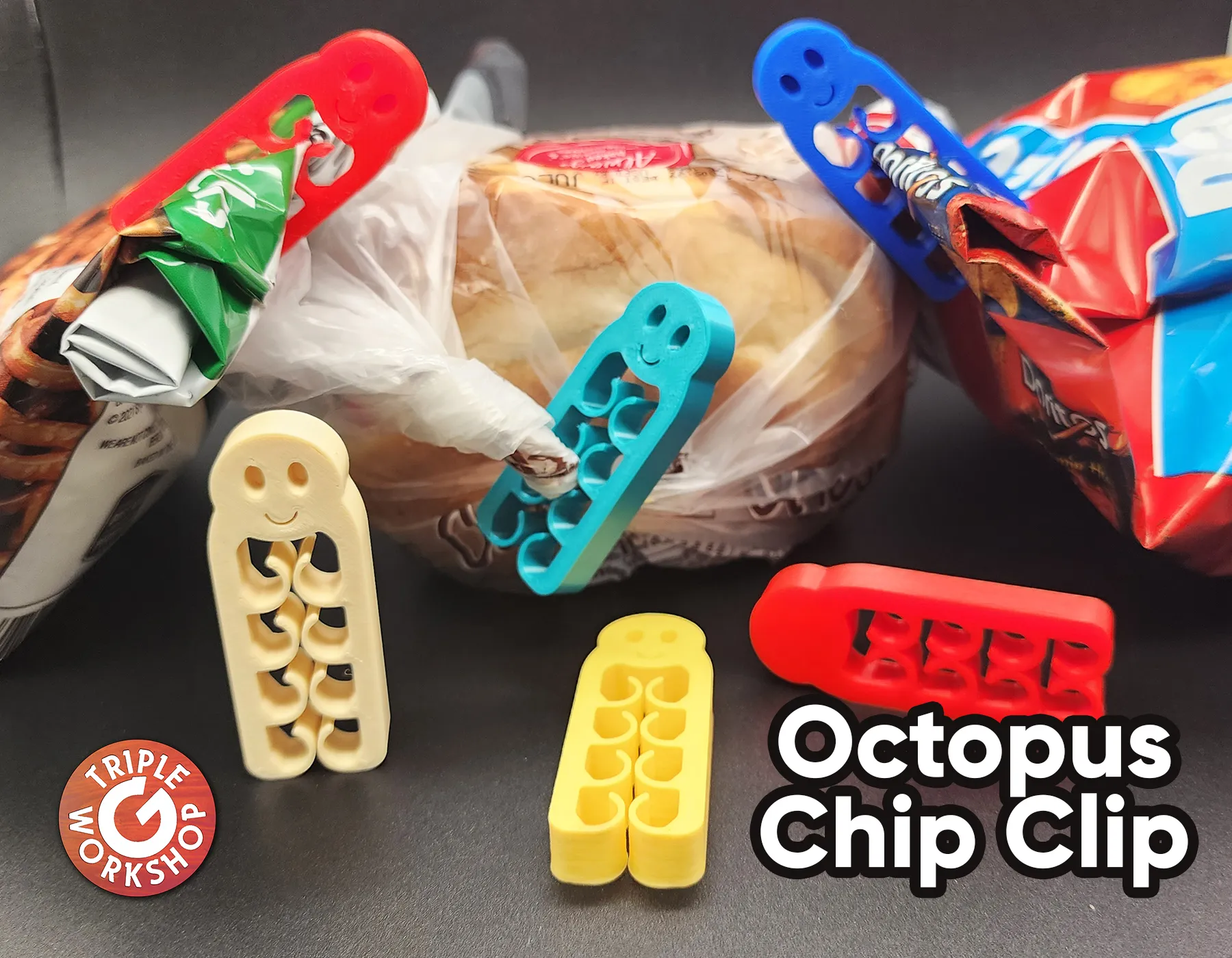 "The Original" Octopus Chip Clip 3d model