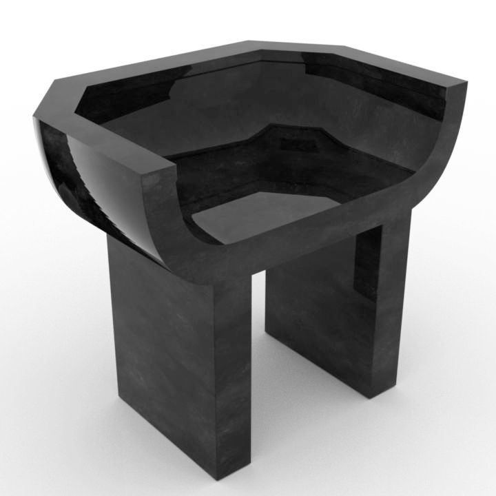 RICK OWENS Stone Chair 3d model