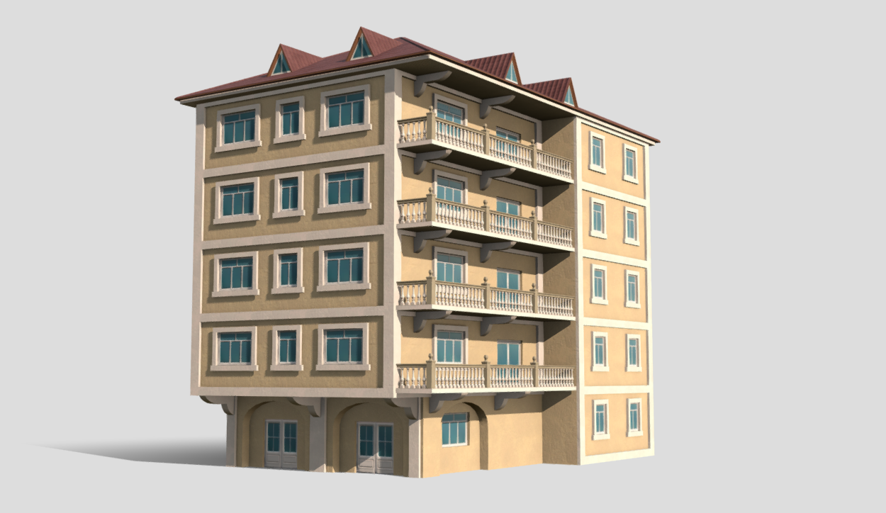 Residential building 3d model