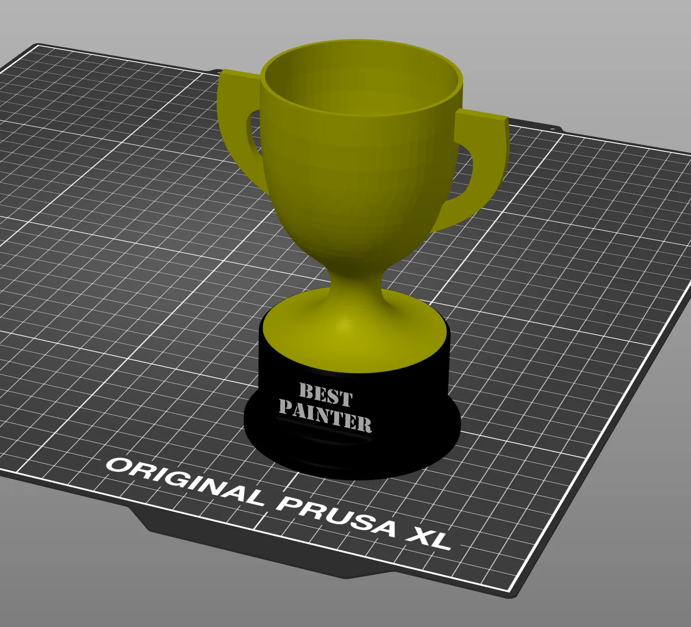 Trophy with Customizable Surface 3d model