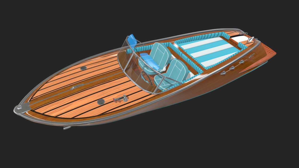 bateau RIVA boat 3d model