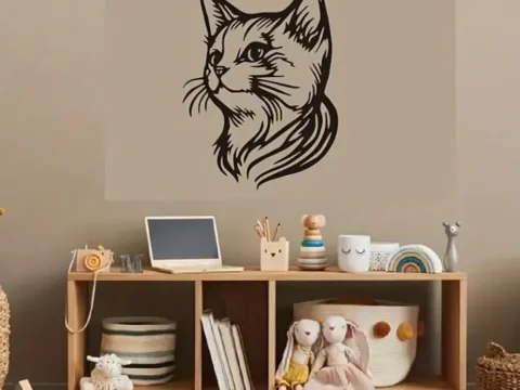 Charming Cat Wall Art 3d model