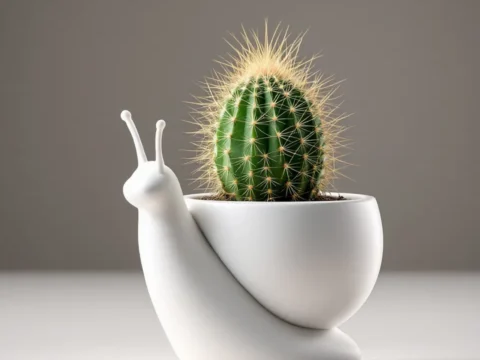 Cute Snail Planter – Decorative Pot & Vase 3d model