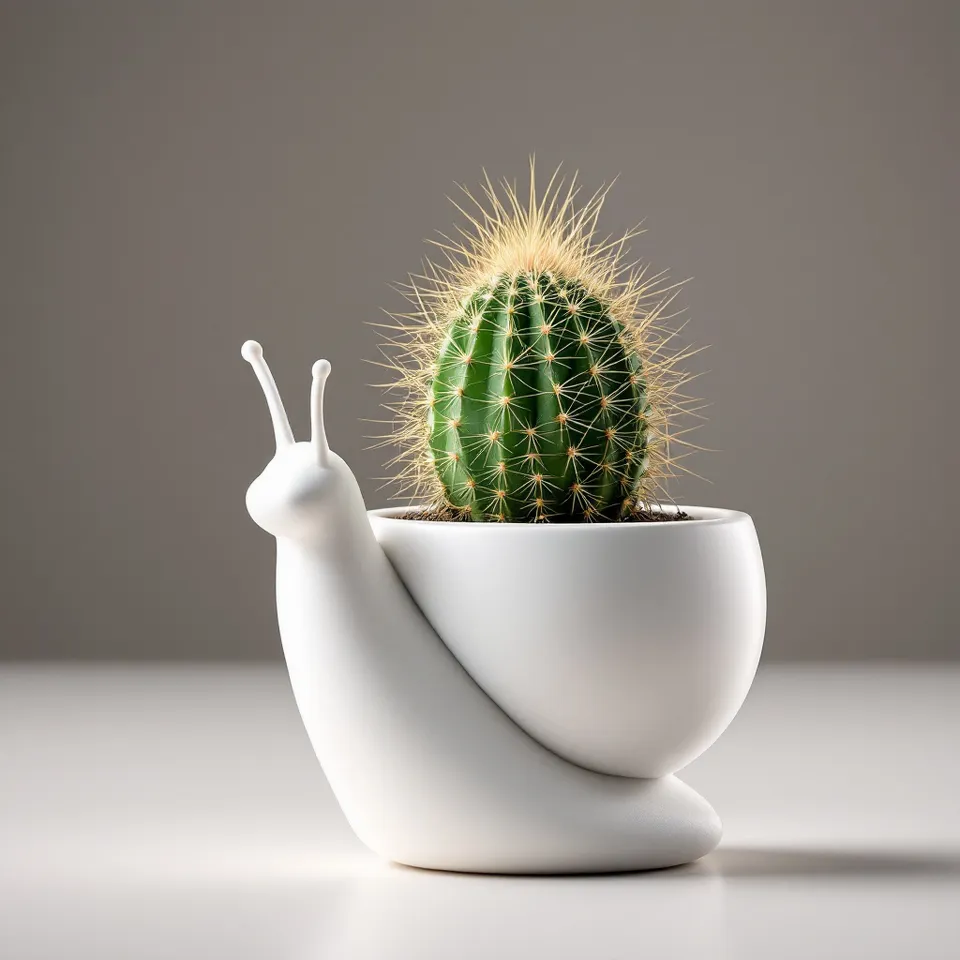 Cute Snail Planter – Decorative Pot & Vase 3d model