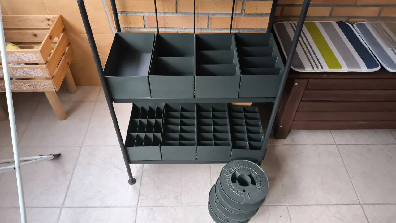 Drawer organizer assorted boxes 3d model