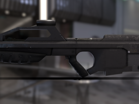 Halo MA2B Assault Rifle 3d model