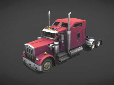 Kenworth W900L 3d model
