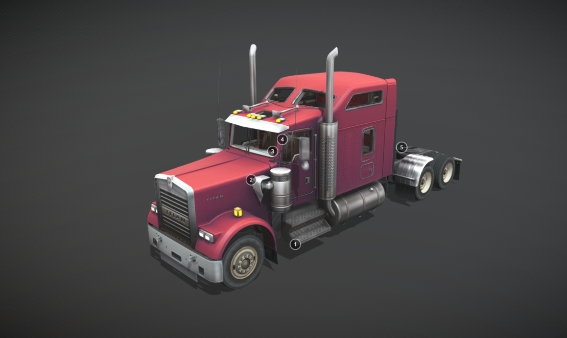 Kenworth W900L 3d model