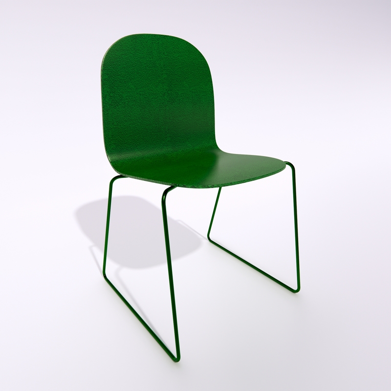 Muuto - VISU Sled Base Chair 3d model