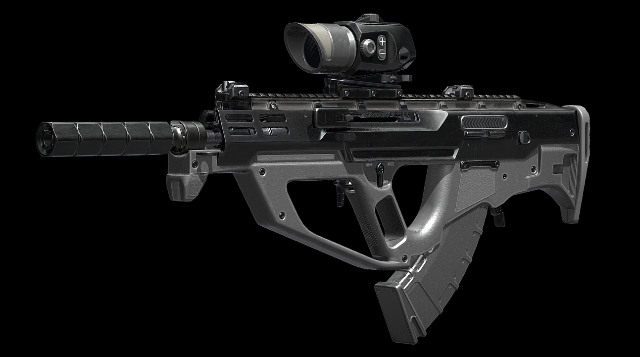 Sci-fi Bullpup Rifle 3d model