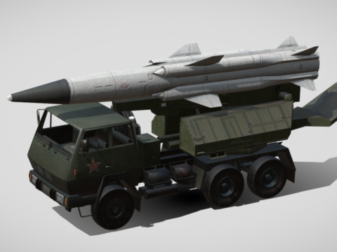Shaanxi SX2190 Missile Launcher 3d model