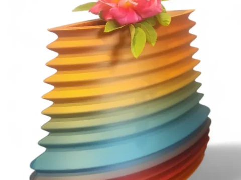 Simple Ribbed Vase 3d model