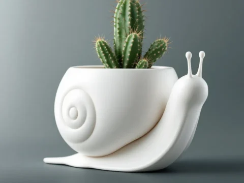 Snail Pot & Vase 3d model