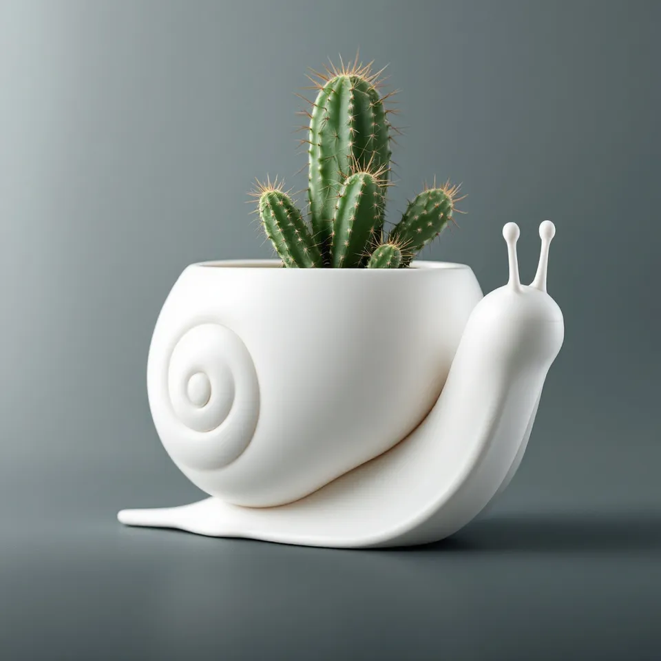 Snail Pot & Vase 3d model