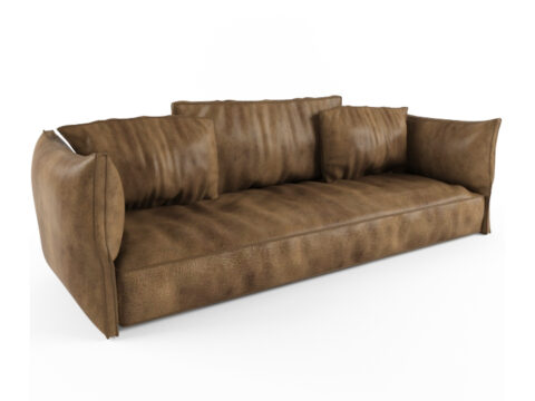 Sofa Leather Soft 3d model