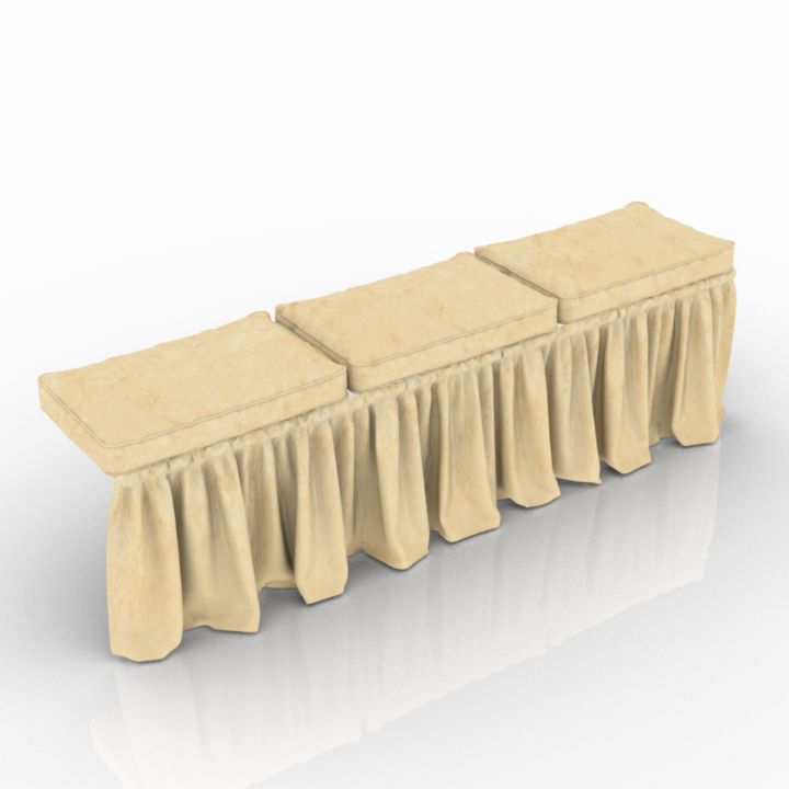 Sofa Soft Bench 3d model