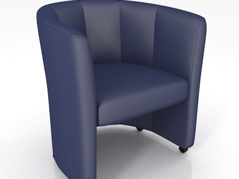Soft Castors Armchair 3d model