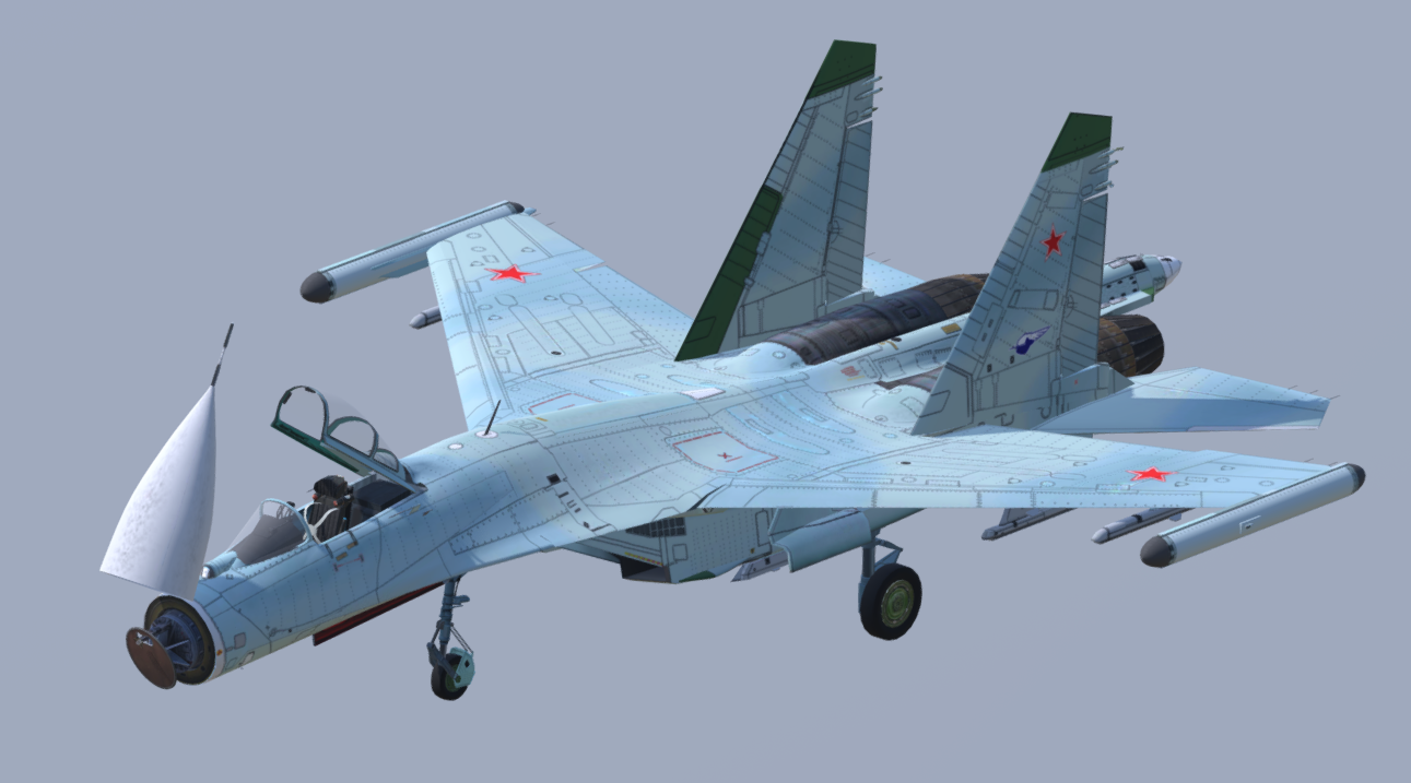 Sukhoi Su-27P Flanker-B 3d model