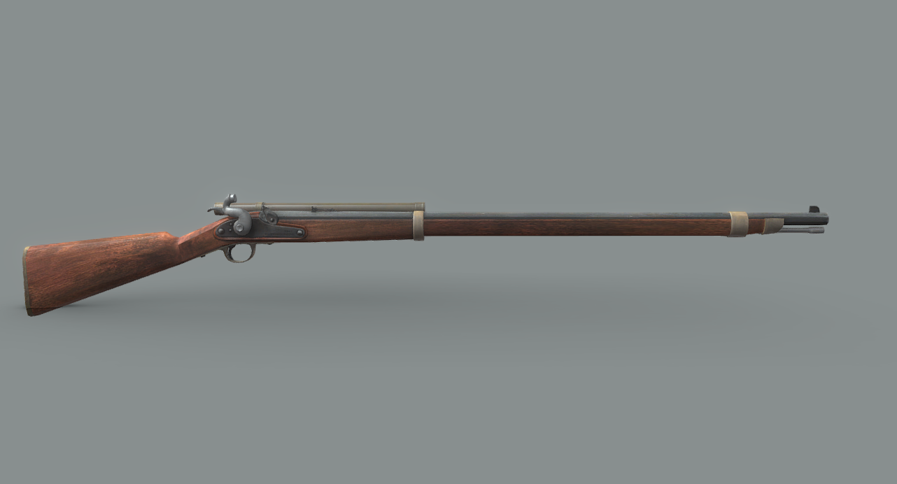 The Hunted Whitworth Rifle 3d model