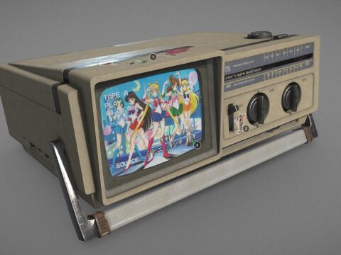 Vintage 1984 Samsung BT-123AJ Portable 5 3d model