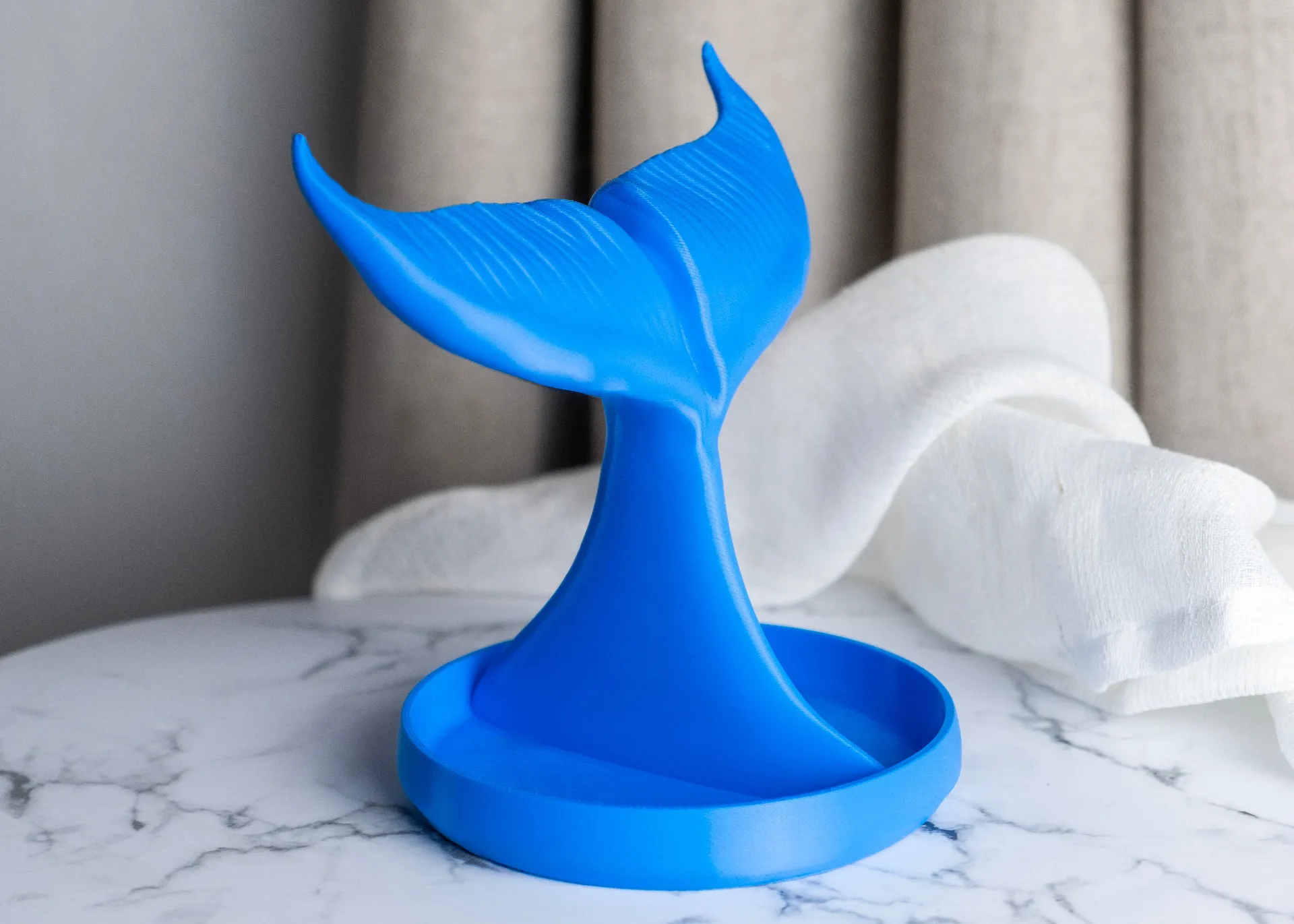 Whale Tail Jewelry Holder for 3D Printable Home Decor2 3d model