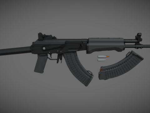 low-poly RK 62 3d model